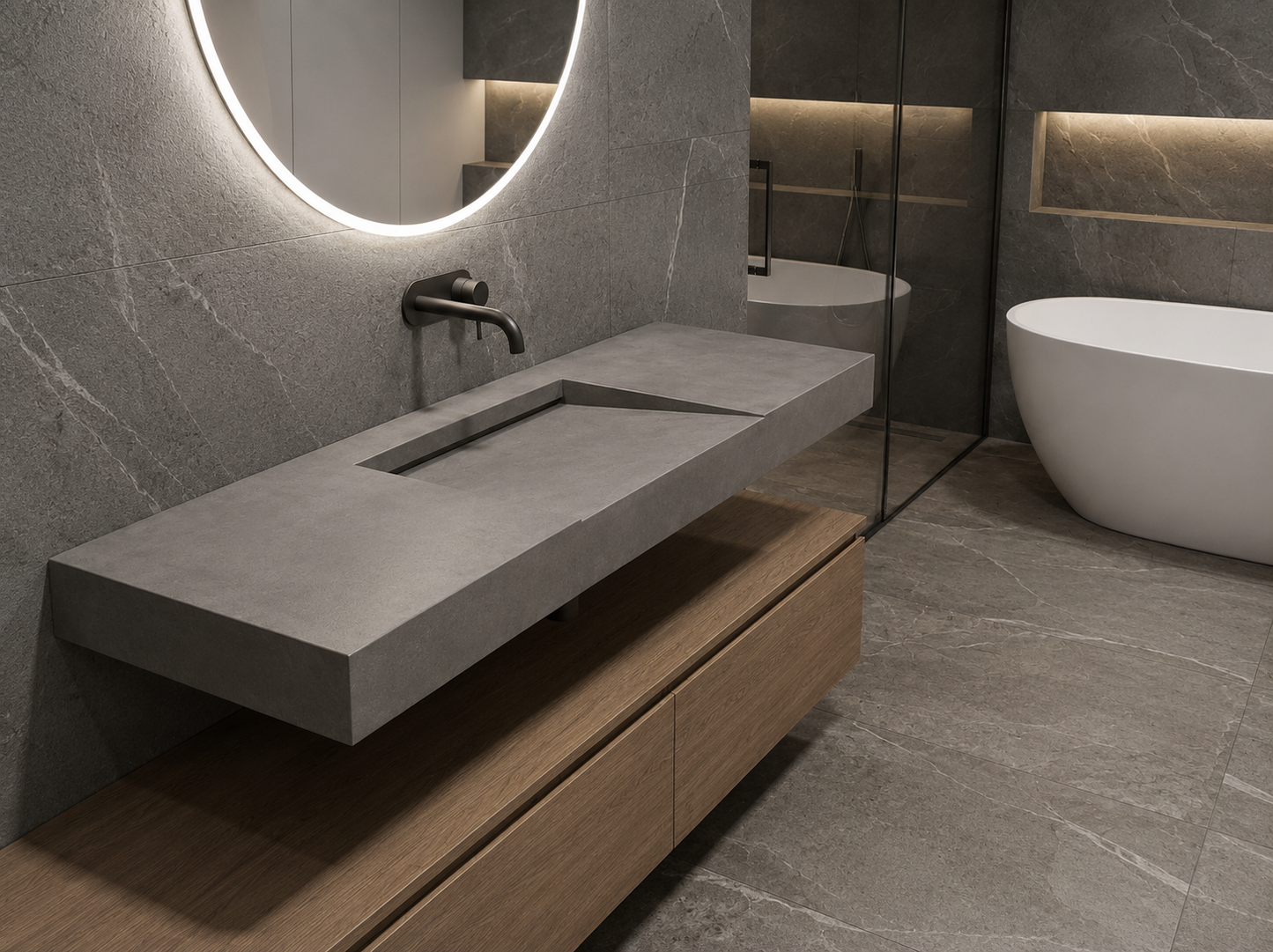 Beton Waschbecken # 18